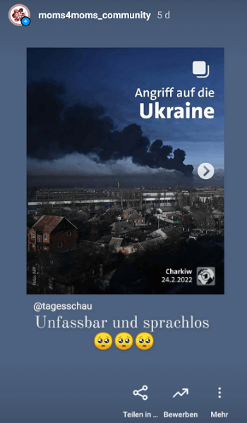Nachricht über Angriff in der Ukraine